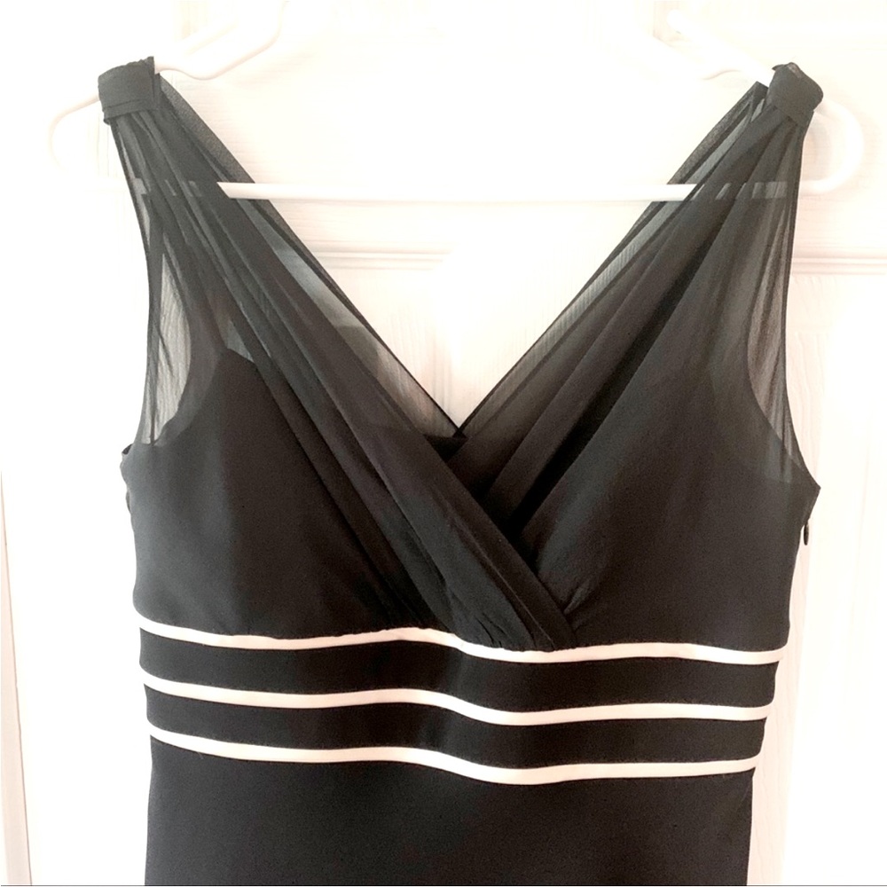 Ann Taylor Y2K Babydoll Sheer V-neck Empire Waist Dress Sz 4 Party Silk Dressy - Picture 8 of 8